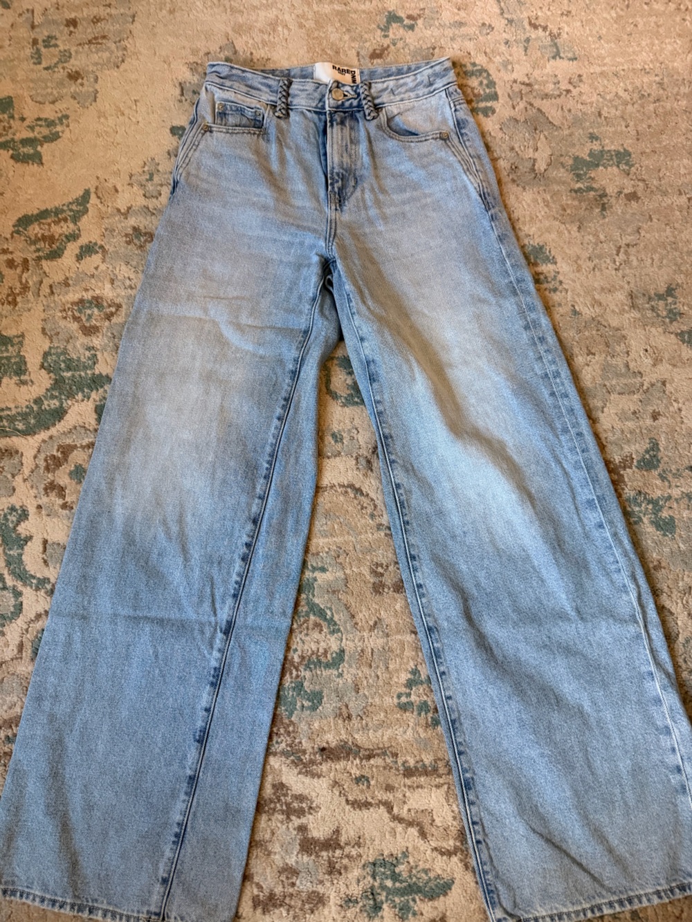 RARE EDIT High Rise Baggy Jeans Size 24 Light Wash